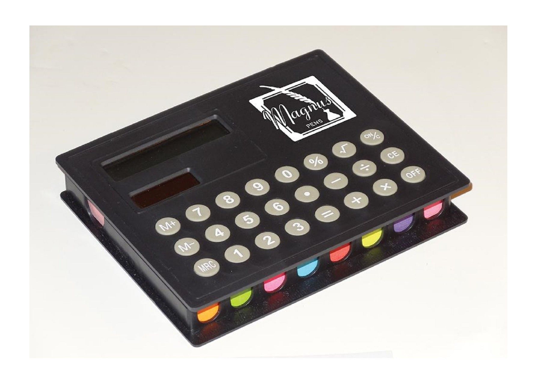 Calculator With Sticky Note & Sticky Flag Holder Combo